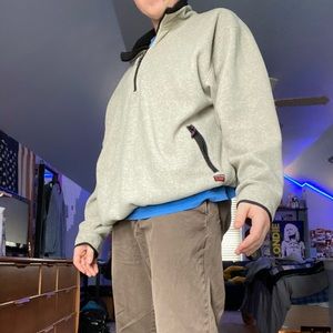 VINTAGE tan outersport 1/4 zip up!